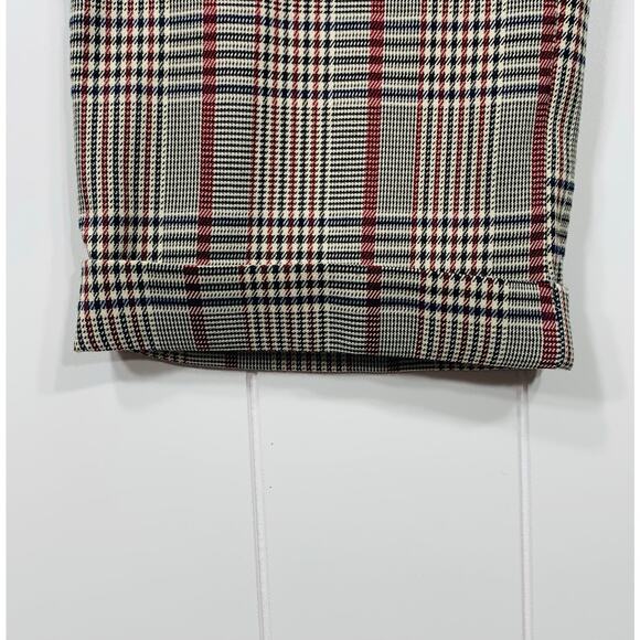 NEW Forever 21 Womens Plaid Polyester Dress Pant Multicolor Cuffed Leg Large - Picture 5 of 9